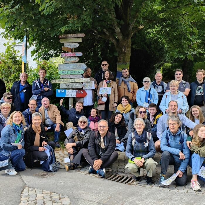 Musiciens français sur la place de Heid